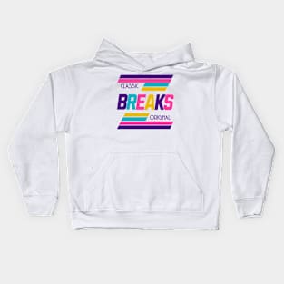 BREAKBEAT  - Classic Original Breaks (purple/gold/blue) Kids Hoodie